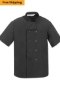 Mesh Back Chef Coat Black FS