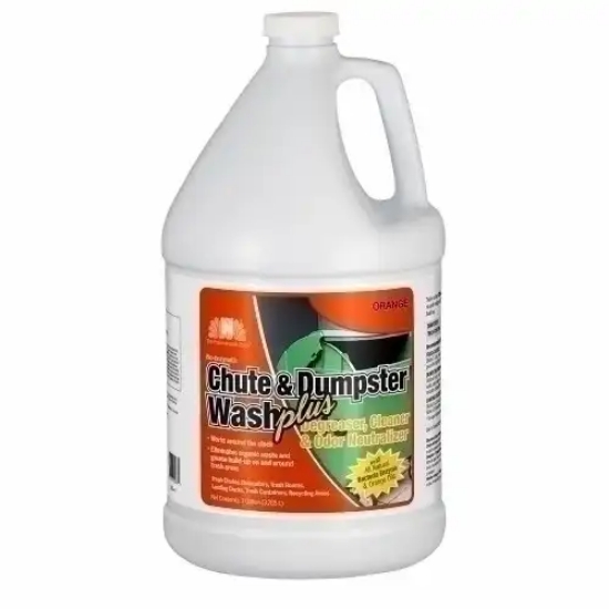 Trash chute cleaner