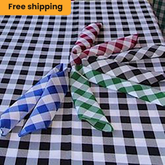 Poly Check Banquet Tablecloths