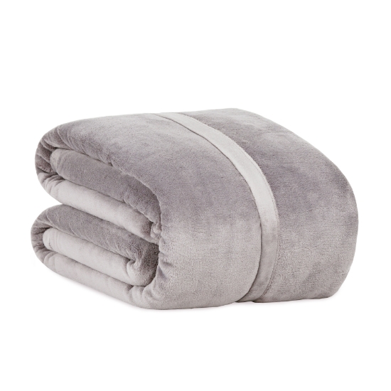 Grey, Serasoft Plush Blankets - 66" x 96"