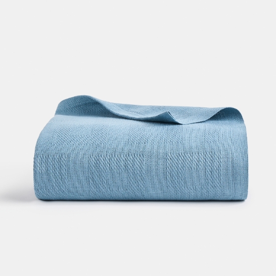 74x108 Blanket Manchester Thermal 55ctn/45poly Teal