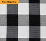Poly Check Black/White Backdrop Drapes