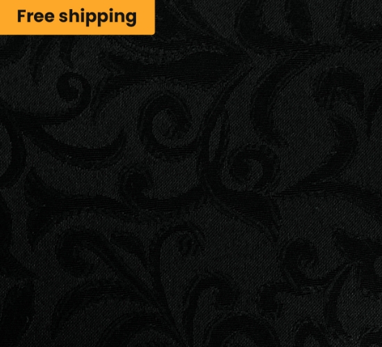 Somerset Damask Black Backdrop Drapes