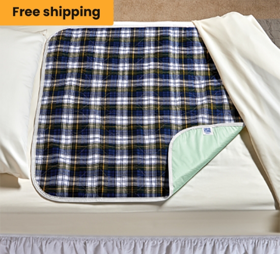 CareFor™ Deluxe Plaid Reusable Underpad