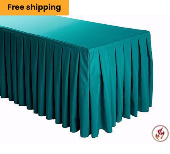 Bulk Basic Poly Table Skirts - Box Pleated