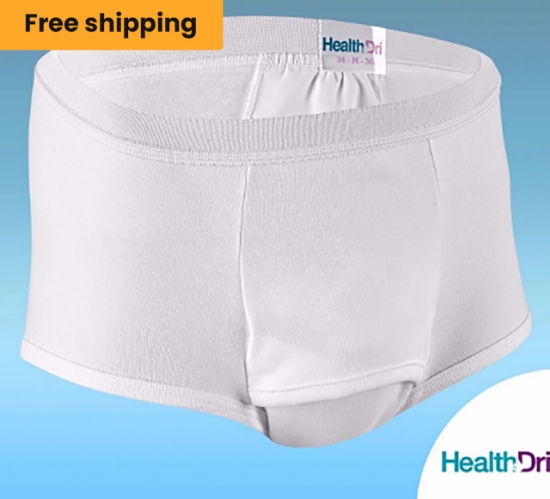 HealthDri™ Men’s Breathable Reusable Briefs – Heavy Absorbency