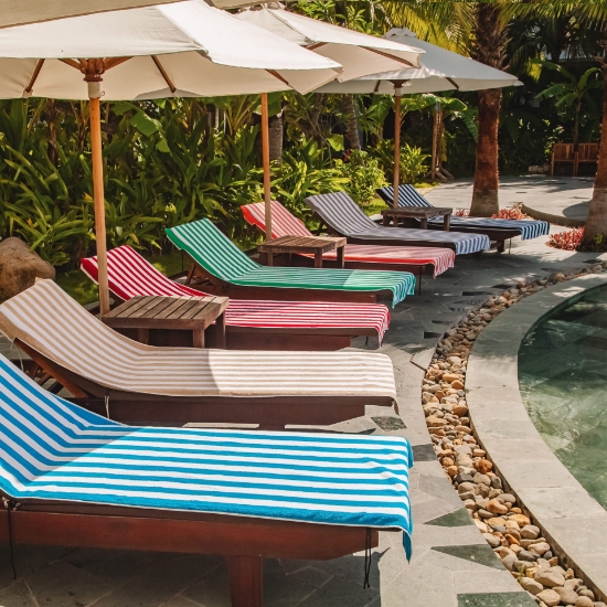 California Cabana Chaise Lounge Covers - 30" x 85"