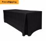 Black, Kenya Damask Fitted Tablecloth