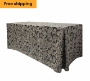Black, Miranda Damask Fitted Tablecloth