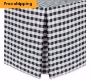 Black/ White Poly, Poly Check Fitted Tablecloth