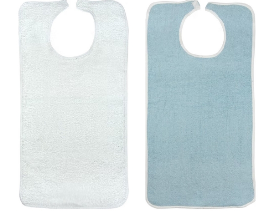Adult Terry Bib with Velcro or Snap Closer
