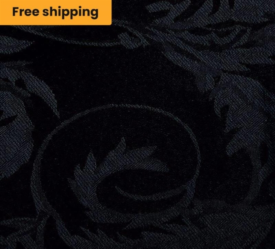 Black - Melrose Damask black Placemats & Runners - Free Shipping