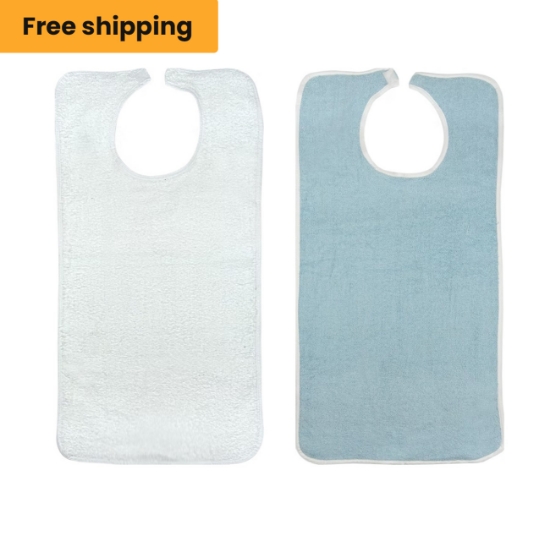 Adult Terry Bib with Velcro or Snap Closer