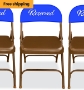 Spandex Folding Chair Seat Back Cover - 18W x 9H