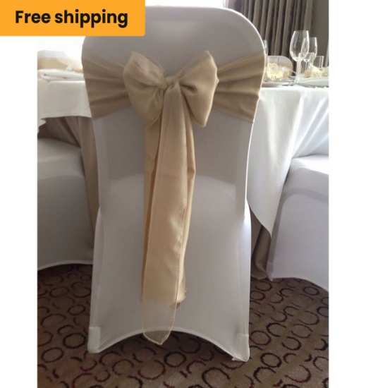 Banquet Chair Cover w/ Ties - Basic Poly