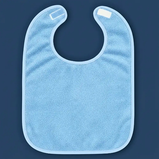 Bulk Terry Bib, 100% Cotton Blue