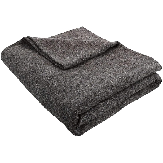 Wool Blend Relief Blanket - 62" X 82" - Gray