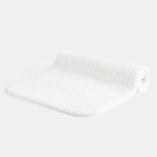 White Bath Rug Collection, 100% Polyester