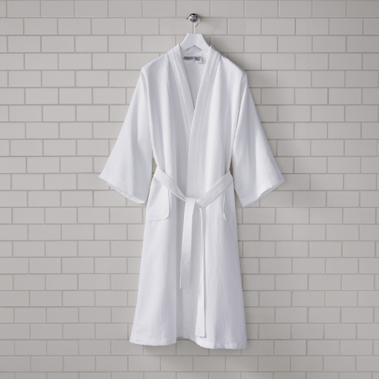 Diamond Waffle Kimono Style Hotel Robes In Bulk