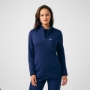 Women's Zip-Front Fleece Scrub Jacket