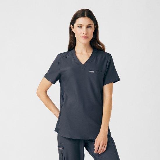 Women's Rib-Knit Side Panels Scrub