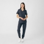 Women's Rib-Knit Side Panels Scrub