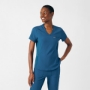 Women's Rib-Knit Side Panels Scrub