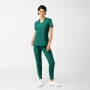 Women's Rib-Knit Side Panels Scrub
