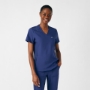 Women's Rib-Knit Side Panels Scrub