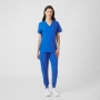 Women's Rib-Knit Side Panels Scrub