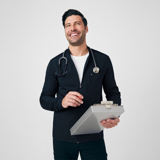 Men's 3-Pocket Scrub Jacket