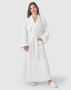 Platinum Shawl Collar Robe In Cotton Velour