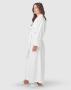 Platinum Shawl Collar Robe In Cotton Velour