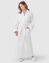 Platinum Shawl Collar Robe In Cotton Velour