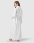 Platinum Shawl Collar Robe In Cotton Velour