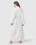 Platinum Shawl Collar Robe In Cotton Velour