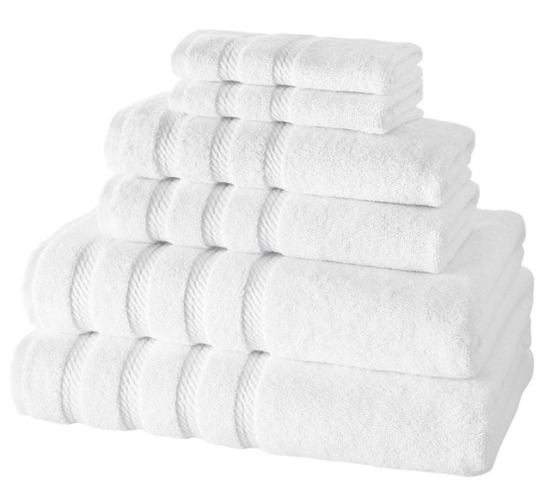 White, Antalya 6 Piece Turkish Towel Collection