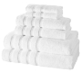 White, Antalya 6 Piece Turkish Towel Collection