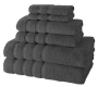Gray, Antalya 6 Piece Turkish Towel Collection