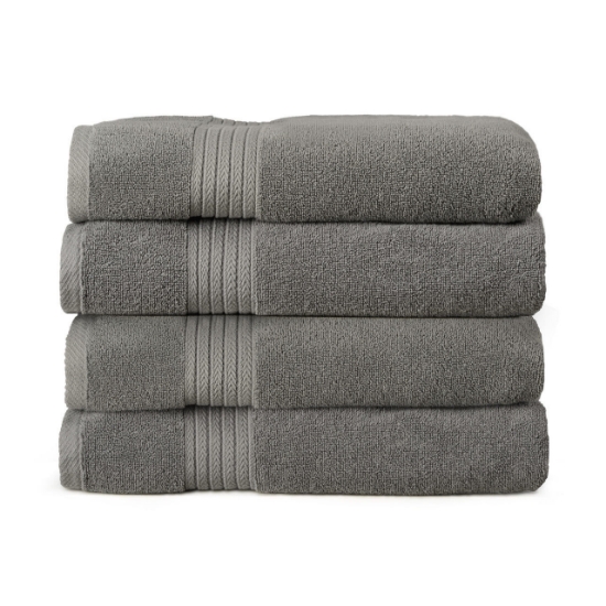 FairMarble - Gray Bath Towel Set of 4