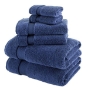 Navy, BECCI 6 Piece Luxury Turkish Towel 