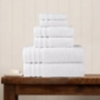 White, Shelly Collection Cotton Bath Towels - Pack Of 4