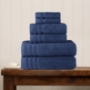 Classic Blue, Shelly Collection Cotton Bath Towels - Pack Of 4