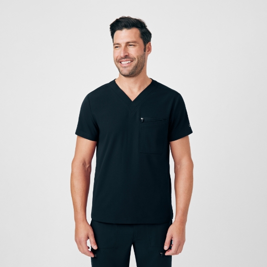 Mens 4-Pocket V-Neck Scrub Top