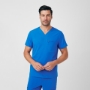 Mens 4-Pocket V-Neck Scrub Top