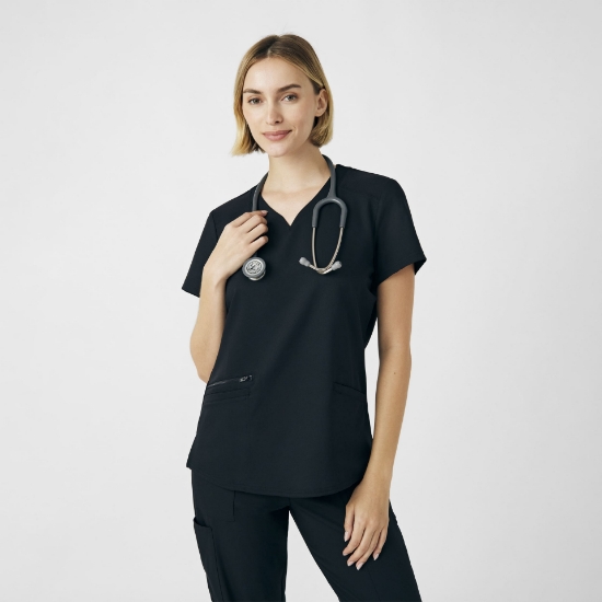 Women's 3-Pocket V-Neck Scrub Top