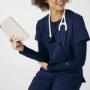 Women's 3-Pocket V-Neck Scrub Top