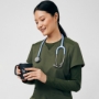 Women's 3-Pocket V-Neck Scrub Top