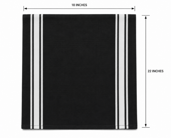 	Bistro Reverse White Napkin - 18"x 22"
