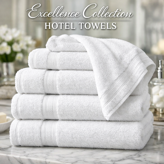 Excellence Collection Dobby Border Hotel Towels
